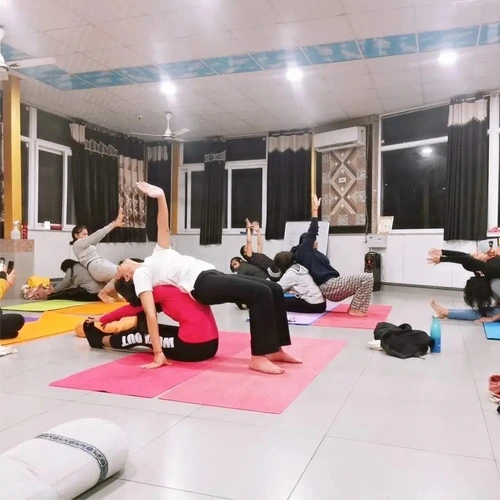 partner yoga session